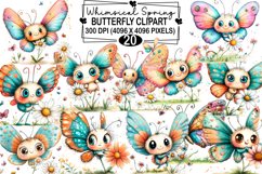 Whimsical Spring Butterfly Clipart Png Product Image 1