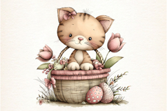 Whimsical Spring Cat Clipart Product Image 2