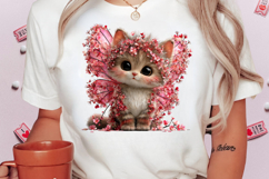 Whimsical Spring Cat Clipart Product Image 2