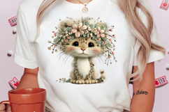 Whimsical Spring Cat Clipart Product Image 2