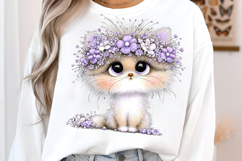 Whimsical spring cat Clipart Product Image 3