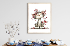Whimsical Spring Cat Clipart Product Image 3