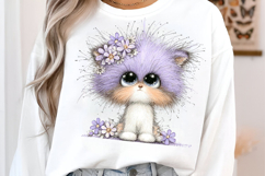 Whimsical spring cat Clipart Product Image 3