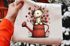 Whimsical Spring Cat Clipart Png Product Image 2