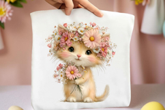 Whimsical Spring Cats Clipart Product Image 2