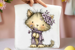Whimsical Spring Cats Clipart Product Image 2