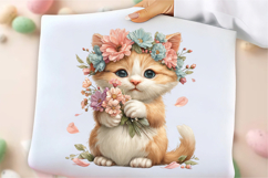 Whimsical Spring Cats Clipart Product Image 3