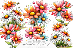 Whimsical spring chamomile flowers - spring chamomile flower Product Image 1