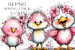 Whimsical Spring Chick Clipart Product Image 1