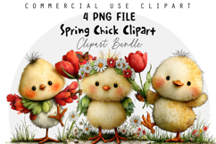Whimsical Spring Chick Clipart Product Image 1