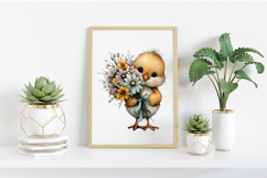 Whimsical Spring Chick Clipart PNG Product Image 2
