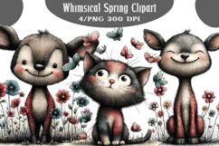 Whimsical Spring Clipart PNG Product Image 1