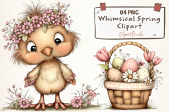 Whimsical Spring Clipart Png Product Image 1