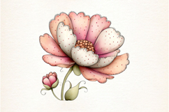Whimsical Spring Cosmos Flower Clipart Product Image 2