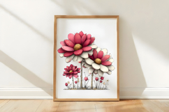 Whimsical Spring Cosmos Flower Clipart Product Image 3