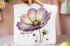 Whimsical Spring Cosmos Flowers Clipart Product Image 2