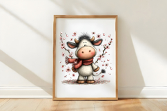 Whimsical Spring Cow Clipart Product Image 3