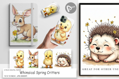 Whimsical Spring Critters Digital Paper Product Image 1
