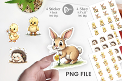 Whimsical Spring Critters Sticker Product Image 1