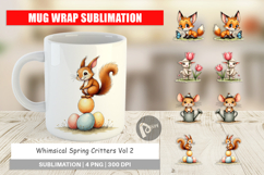 Whimsical Spring Critters Mug Wrap Product Image 1