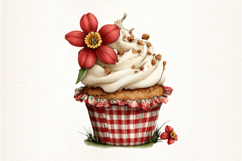 Whimsical Spring Cupcake Clipart Product Image 2