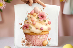 Whimsical Spring Cupcake Clipart Product Image 2
