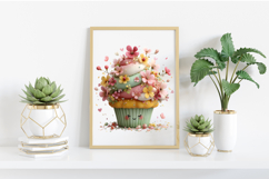 Whimsical Spring Cupcake Clipart Product Image 2