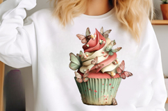 Whimsical Spring Cupcake Clipart Product Image 2