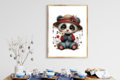 Whimsical Spring Cute Panda Clipart Product Image 3