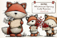 Whimsical Spring Cute Roocon Clipart Product Image 1