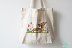 Whimsical Spring Dachshund Clipart Product Image 3