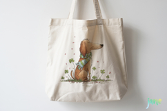 Whimsical Spring Dachshund Clipart Product Image 3