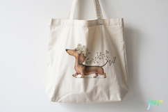 Whimsical Spring Dachshund Clipart Product Image 3