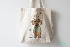 Whimsical Spring Dachshund Clipart Product Image 3