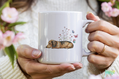 Whimsical Spring Dachshund Clipart Product Image 3