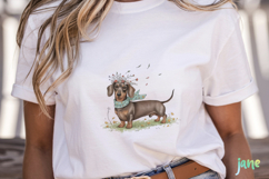 Whimsical Spring Dachshund Clipart Product Image 5