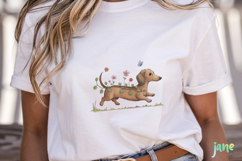 Whimsical Spring Dachshund Clipart Product Image 5