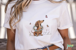 Whimsical Spring Dachshund Clipart Product Image 5