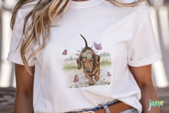 Whimsical Spring Dachshund Clipart Product Image 5