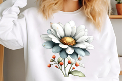 Whimsical Spring Daisy Flower Clipart Product Image 3