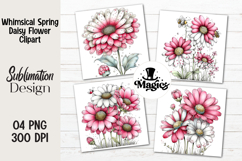 Whimsical Spring Daisy Flower Clipart Product Image 1