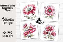 Whimsical Spring Daisy Flower Clipart Product Image 1