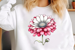 Whimsical Spring daisy flower Clipart Product Image 2