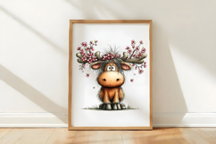Whimsical Spring Deer Clipart Product Image 3