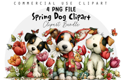 Whimsical Spring Dog Clipart Product Image 1