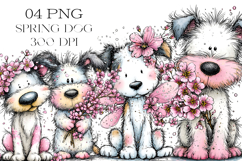 Whimsical Spring Dog Clipart Product Image 1