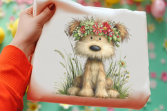 Whimsical Spring Dog Clipart Product Image 2