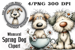 Whimsical Spring Dog Clipart PNG Product Image 1