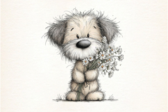Whimsical Spring Dog Clipart Png Product Image 2