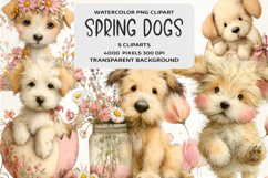 Whimsical Spring Dogs Clipart Product Image 1